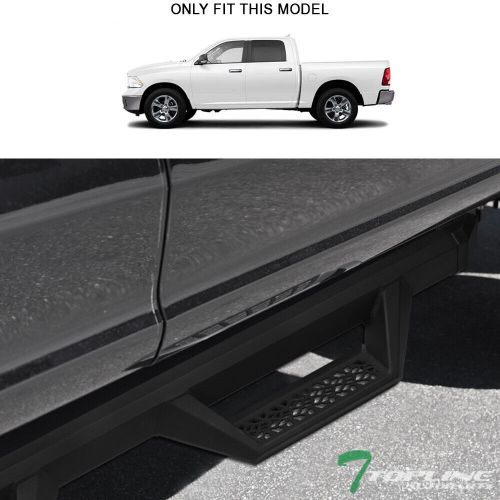 Topline For 2009-2018 Dodge Ram Crew Aluminum Hoop Drop Step Bars v2 - Matte Blk, US $239.00, image 10