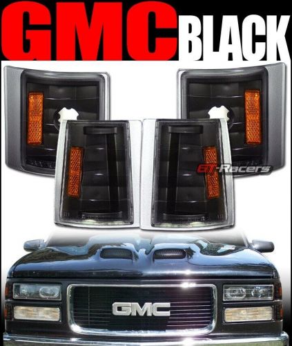 For 1994-2000 gmc c10 c/k truck/suv black amber signal parking corner lights k2