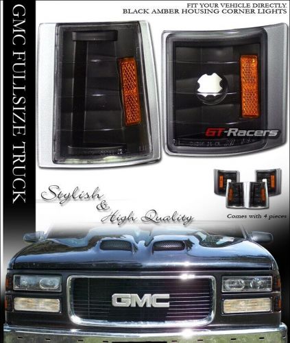 For 1994-2000 GMC C10 C/K Truck/Suv Black Amber Signal Parking Corner Lights K2, US $24.00, image 3