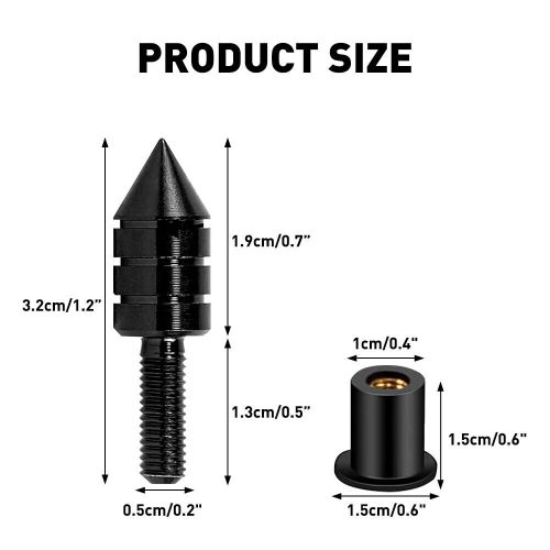 5MM Black Windscreen Motorcycle Windshield Spike Kit Wind screen Bolt Screw 10x, US $12.99, image 4