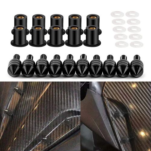 5MM Black Windscreen Motorcycle Windshield Spike Kit Wind screen Bolt Screw 10x, US $12.99, image 8