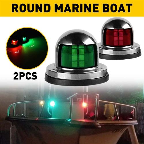 Pair Marine Boat pontoon yacht 12V Stainless Steel LED Bow Lights Navigation, US $14.99, image 6