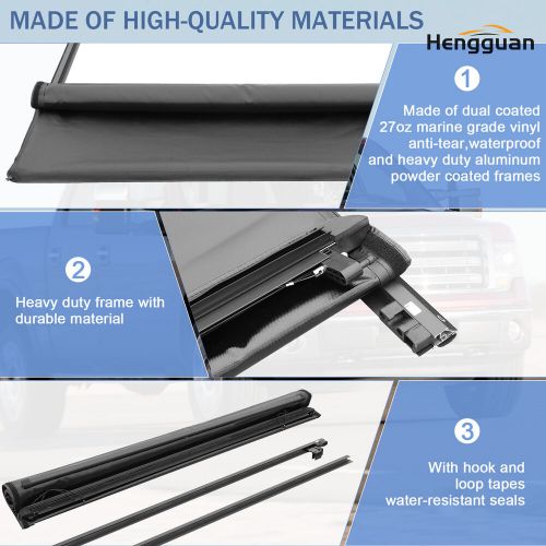 Soft roll-up tonneau cover fit for dodge ram 1500 2500/3500 09-18 6.5&#039; bed truck