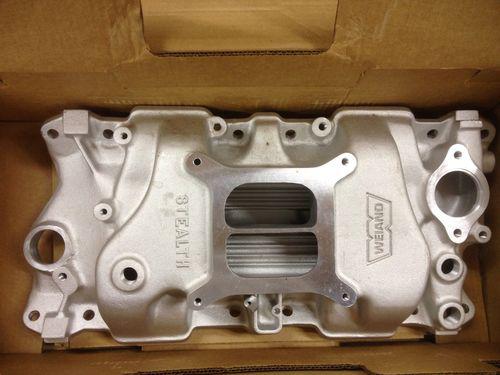 New weiand 8016 stealth series aluminum intake 350 small block chevrolet