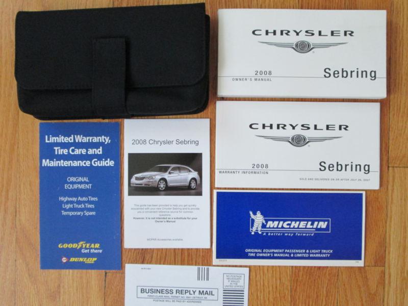 2008 08 chrysler sebring sedan owners manual set touring limited ! fast shipping