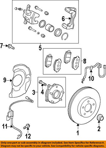 Toyota oem 9008010067 front brake caliper bolt/pin