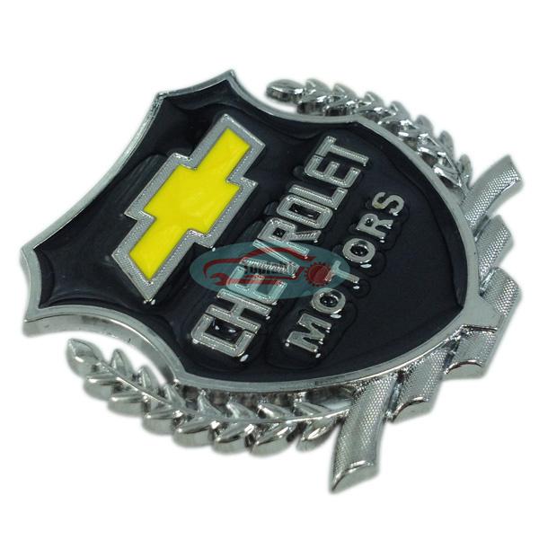 2pcs silver metal side emblems emblem badge sticker for camaro caprice aveo