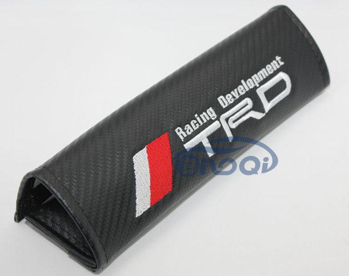 A Pair TRD Logo carbon fiber Car Seat belt Cover Shoulder Pad Pads For TOYOTA, US $18.99, image 2