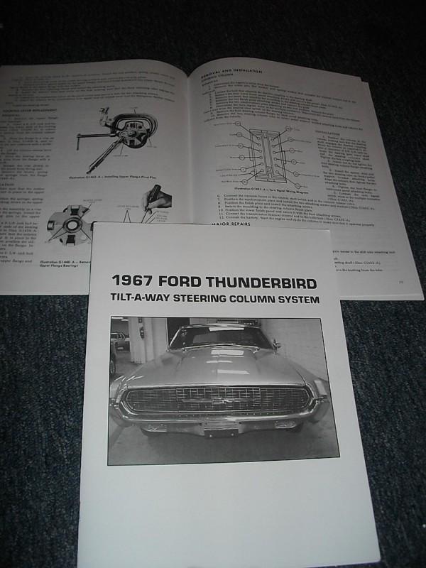 Purchase 1967 FORD THUNDERBIRD TILT STEERING COLUMN SHOP MANUAL in