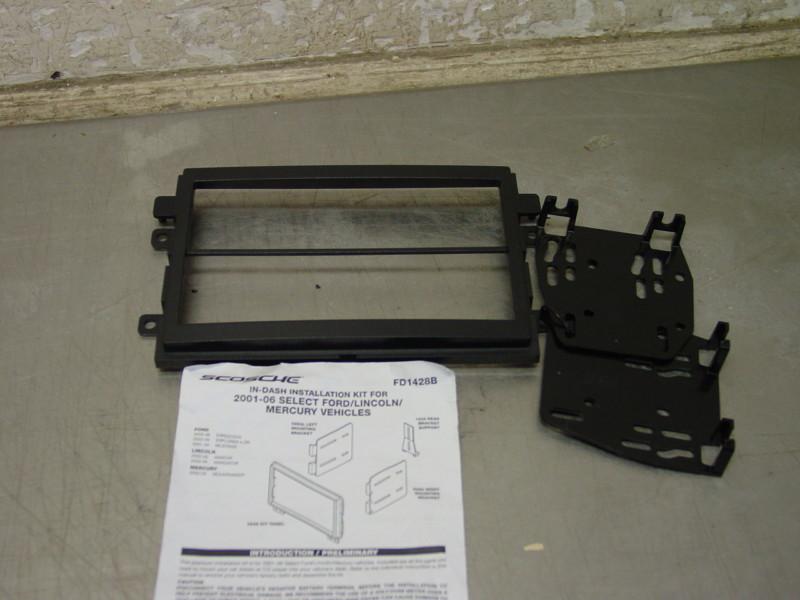Scosche fd1428b 01-06 ford mercury double din radio stereo installation kit 