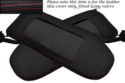 Red stitching corvette c5 1997-2004 2x sun visors leather covers only