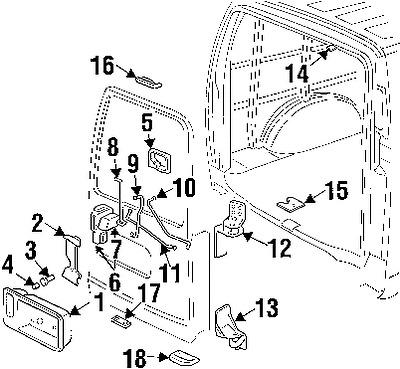 Gmc 25942275 genuine oem factory original handle, outside