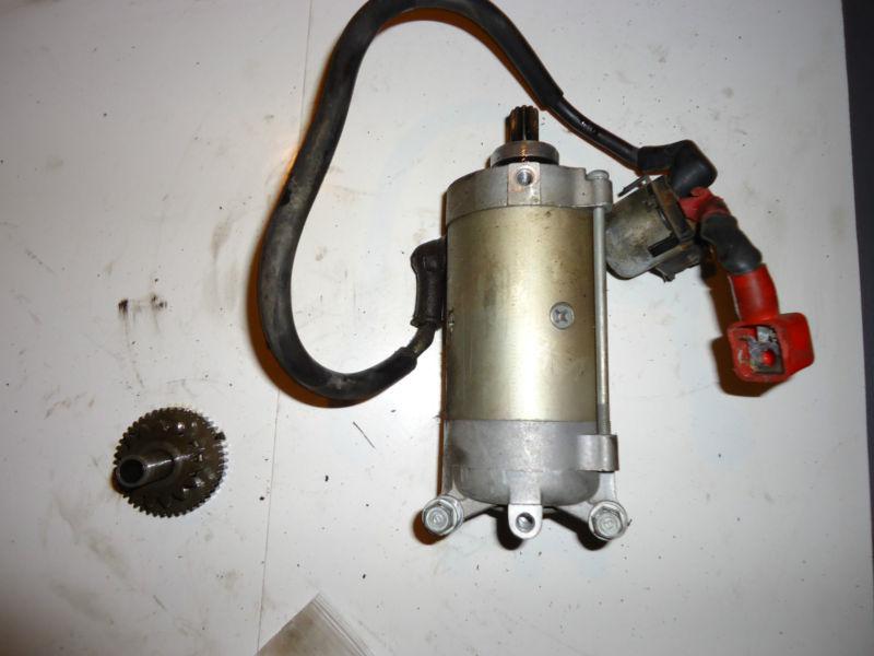 1982 honda cb900f starter,mtg blts, cable, gear, solenoid, & cover used