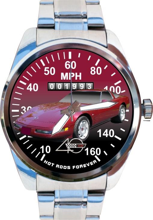 1993 40th 40 anniversary edition coupe burgundy red speedometer meter auto art
