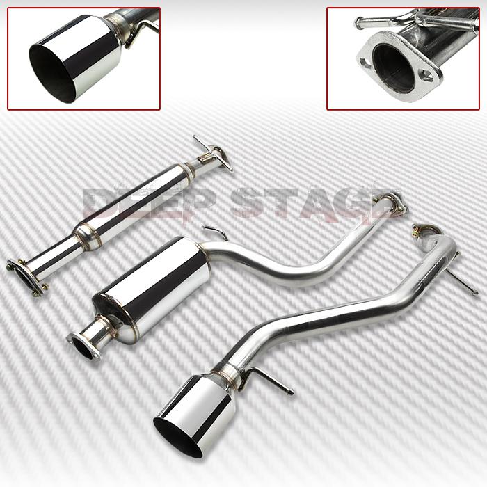Stainless steel cat back exhaust 4.5"tip muffler 00-04 ford focus zx3/zx5 zetec