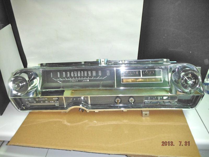 1963 cadillac complete dash instrument cluster delco radio clock air lights ++