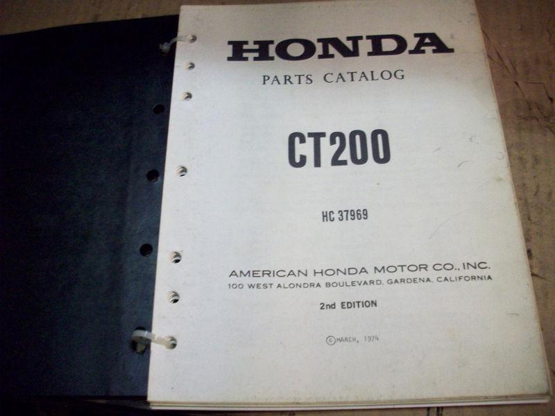 1974 honda ct200  parts catalog oem