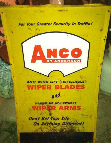 Vintage anco wiper sign. part of anti wind-lift blade and arm display