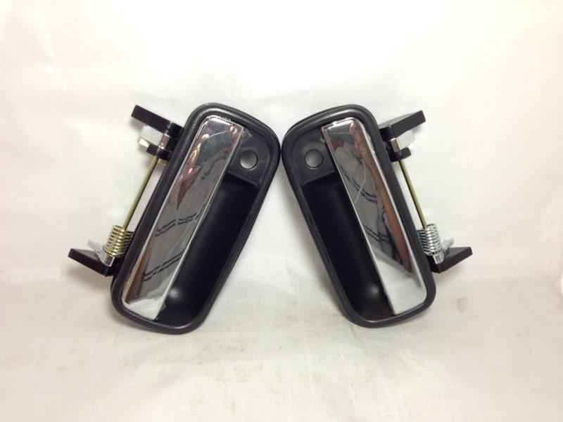 Pair front exterior outside door handle chrome / for toyota 4runner pickup truck