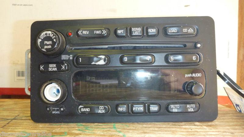 04-06 buick rendezvous am fm radio 6 disc cd player 10348261 *