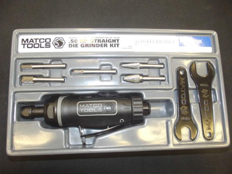 Matco tools mt2880k 8pc .50 hp straight die grinder kit no reserve!! look!!
