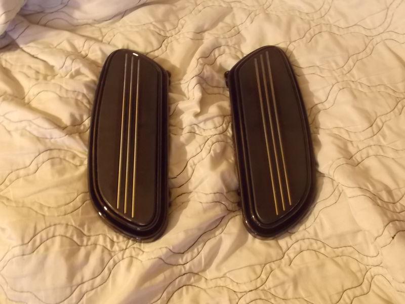 New gloss black streamliner front floorboards-harley street glide