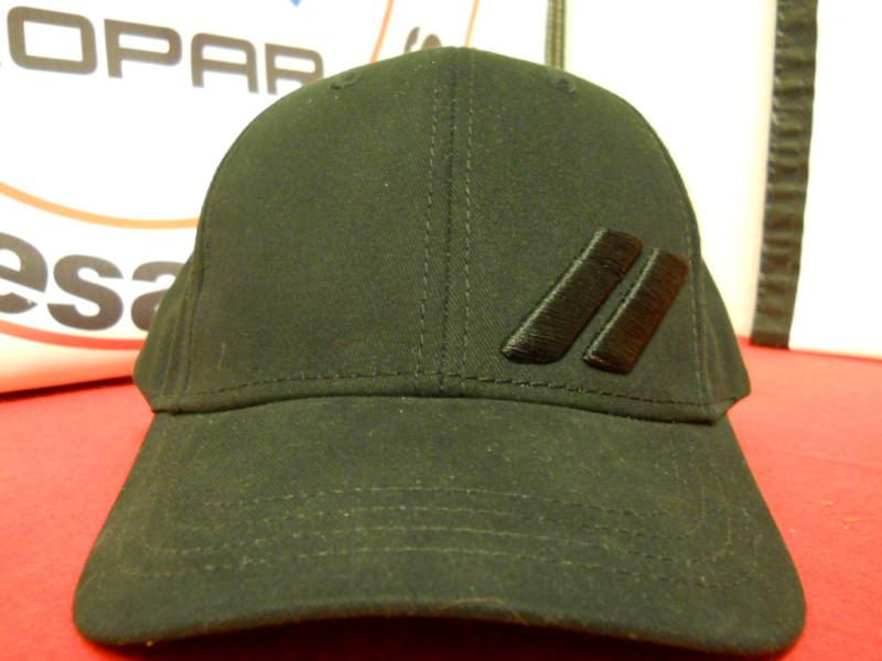 Dodge glossy 3d logo stitching baseball hat cap adjustable all black mopar 