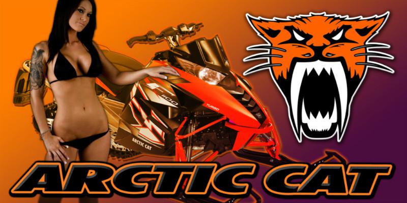 New arctic cat snowmobile banner sno pro crossfire - snowmobile chic 12