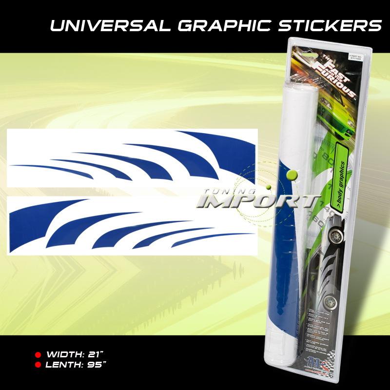 Vinyl blue tiger claw new auto car exterior body graphic decal sticker pair l+r