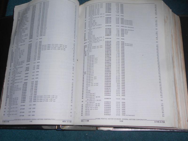 Purchase 19491969 PONTIAC PARTS CATALOG SET / CHASSIS & BODY BOOKS