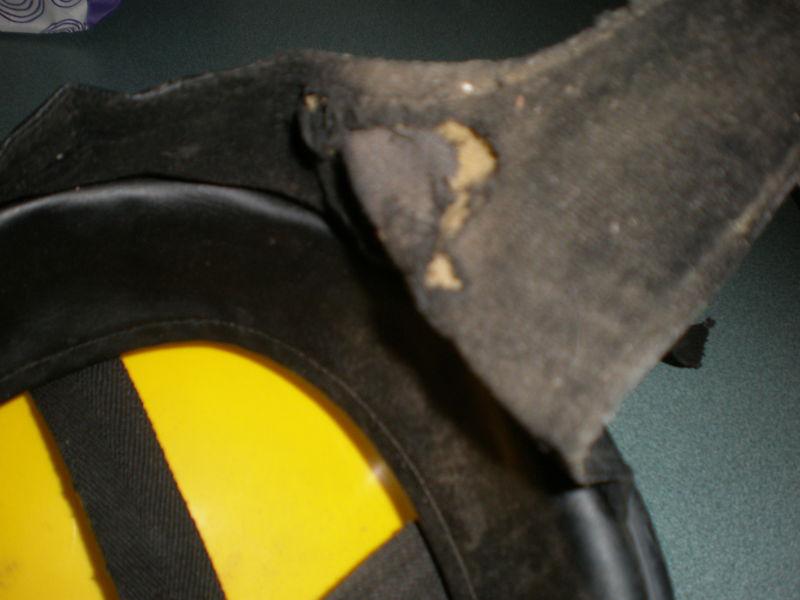 Vintage CHILDS SCOOTER SKI DOO YELLOW & BLACK PLASTIC HELMET W/ FLIP DOWN SHEILD, US $16.75, image 5