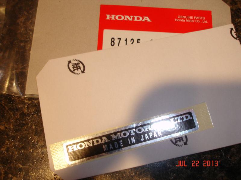 88-91 rare oem honda motor co., ltd.  made in japan honda crx civic  acura nsx 