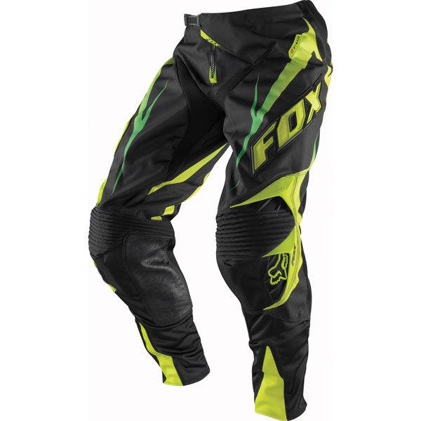 Black/green w36 fox racing 360 vibron pants 2013 model