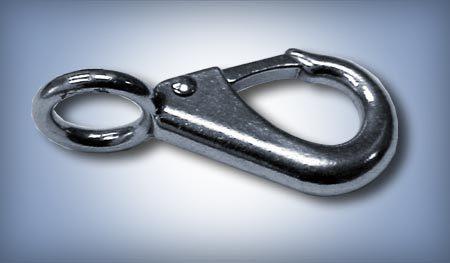 2ea 3/8" stainless steel quick snap hooks fixed eye 249ss0