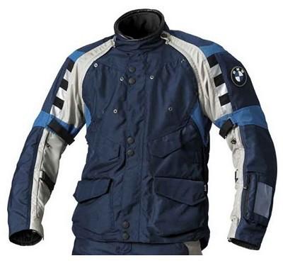 Bmw genuine motorcycle motorrad rallye jacket men's blue / grey eu 58 us 48