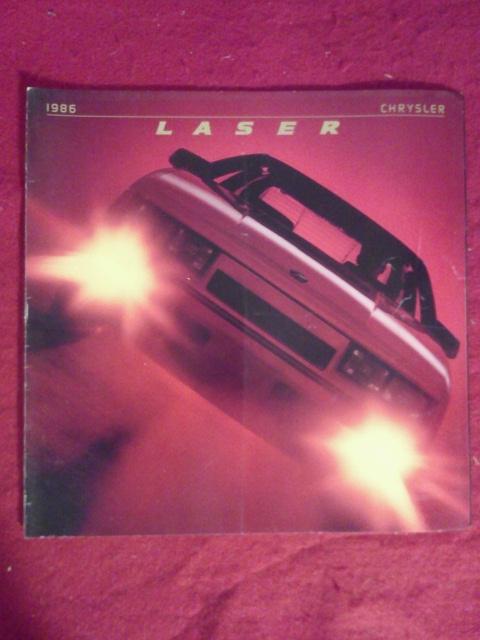 1986 chrysler laser sales dealer brochure