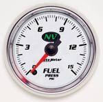 Autometer nv series-fuel press gauge 2-1/16" electrical full sweep 0-15 psi 7362