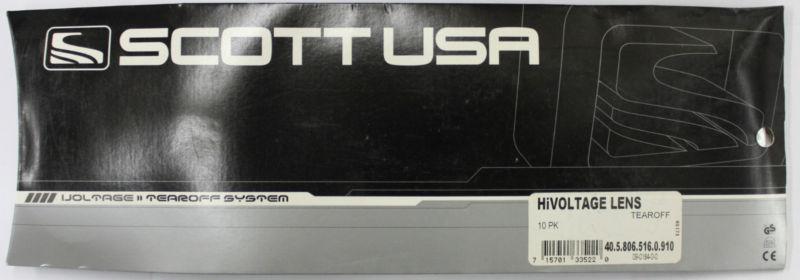 Scott tearoffs tear offs  10-pack for hi voltage goggles 51-2533 512533 