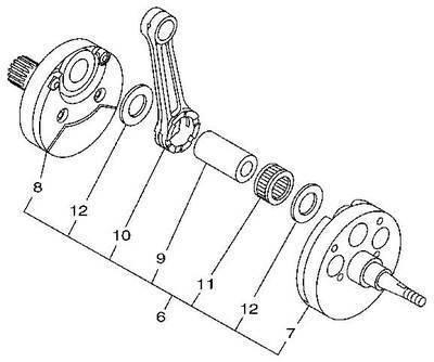 2004 2005 yamaha yfz450 yfz 450 crankshaft.part# 5tg-11400-21-00