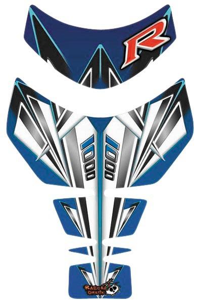 Suzuki gsxr1000/gsxr 1000 2005-2008 blue/white tankpad
