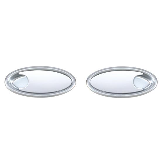 New notch design brushed billet aluminum interior door handles, pair, street rod