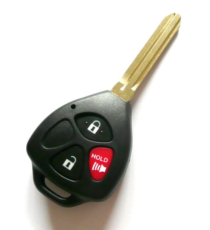 New toyota 3 buttons remote head key case shell keyless entry case replacement