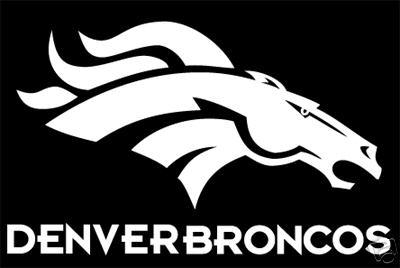Denver broncos decal - car decal - huge - 11.5"x 7"