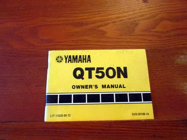 Owner manual yamaha cg50 qt50 n 1984 owners manual