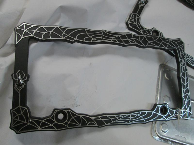 Purchase Harley car truck spider web bar and shield license plate trim
