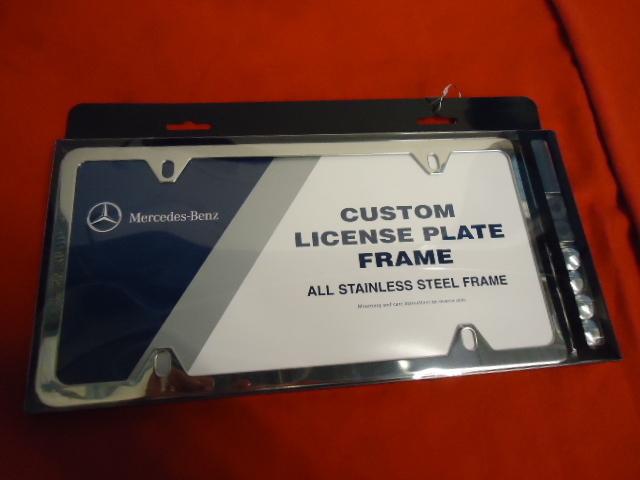 Genuine mercedes-benz slimline license plate frame, polished  bq6880005