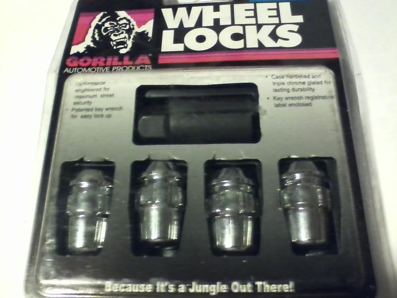 Purchase NEW GORILLA 71481N CHROME WHEEL LOCKS 1/2" ACORN LOCK KIT in