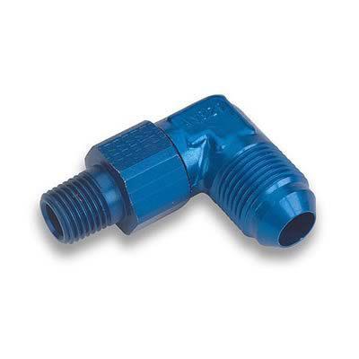Earl's 922104erl fitting 90 deg -4 an male to 1/8" npt male aluminum blue each