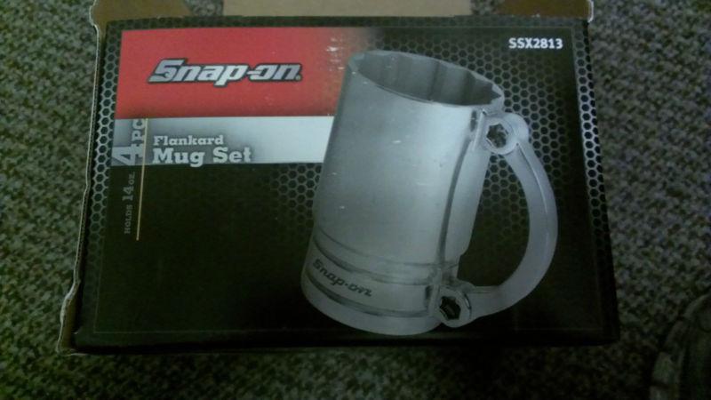 New 4 piece snap on flankard mug set limited socket half moon wrench cup ssx2813