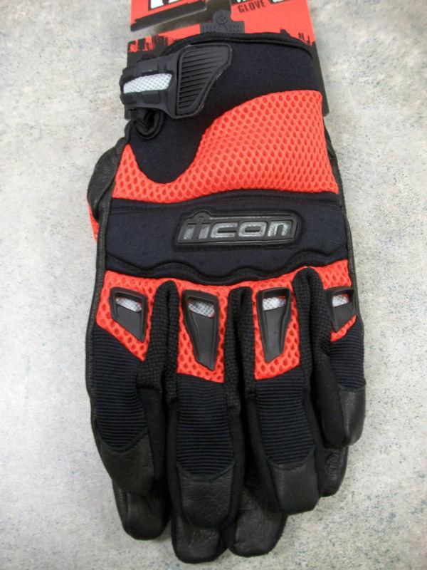 Icon 29er gloves red large icon twenty niners gloves mens large red/black new!
